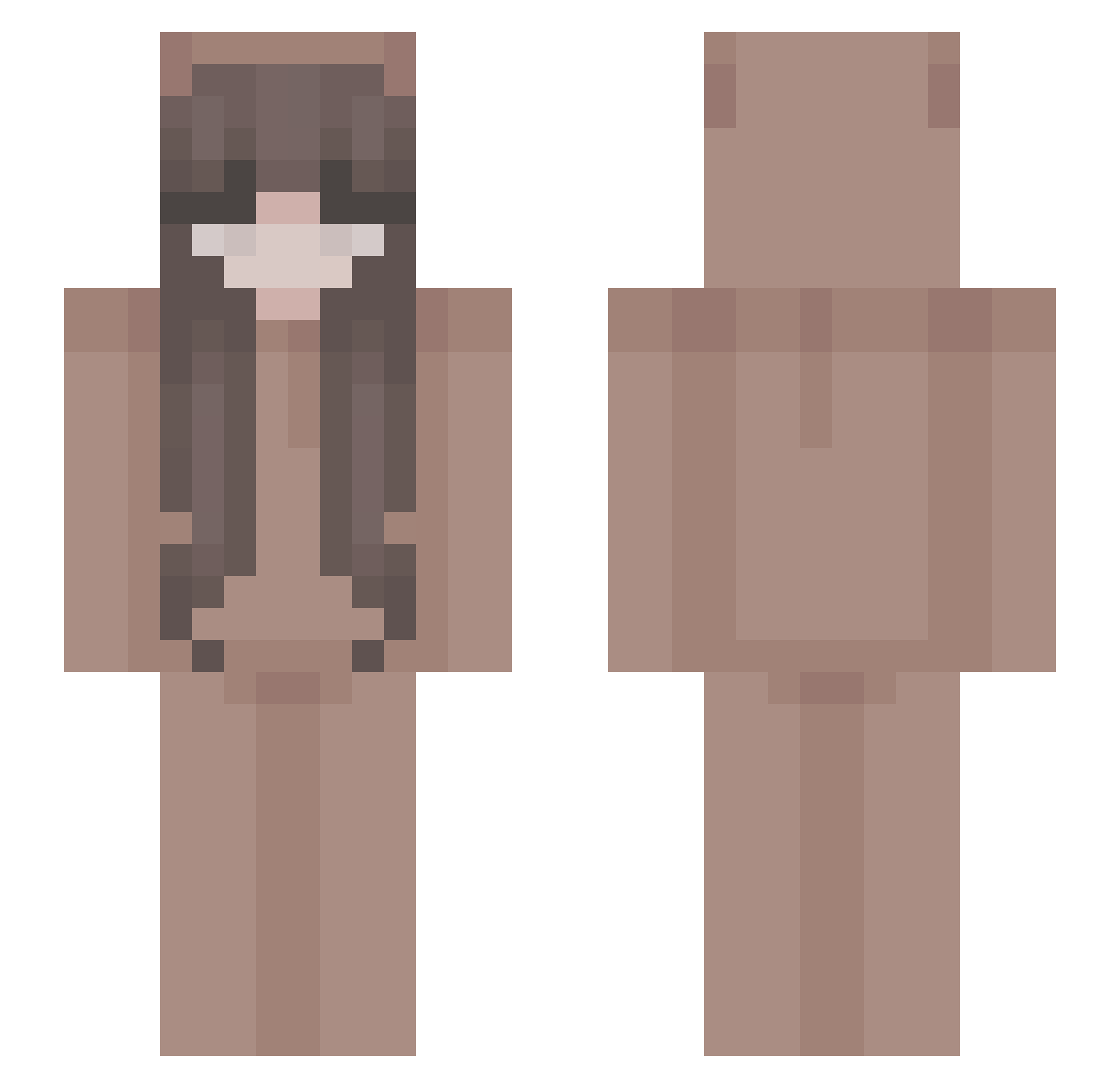 saladarussa Minecraft skin, front and back view