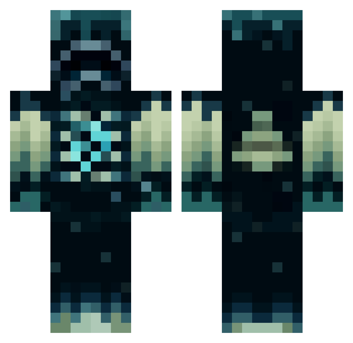 kerkki Minecraft skin, front and back view