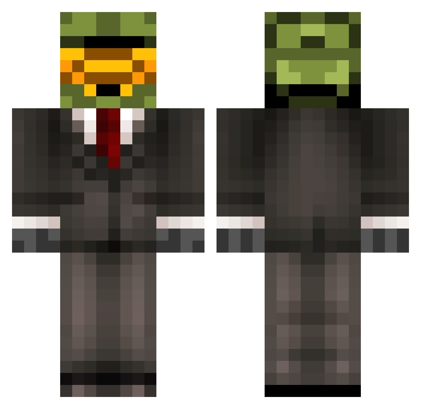 Donna Minecraft skin, front and back view