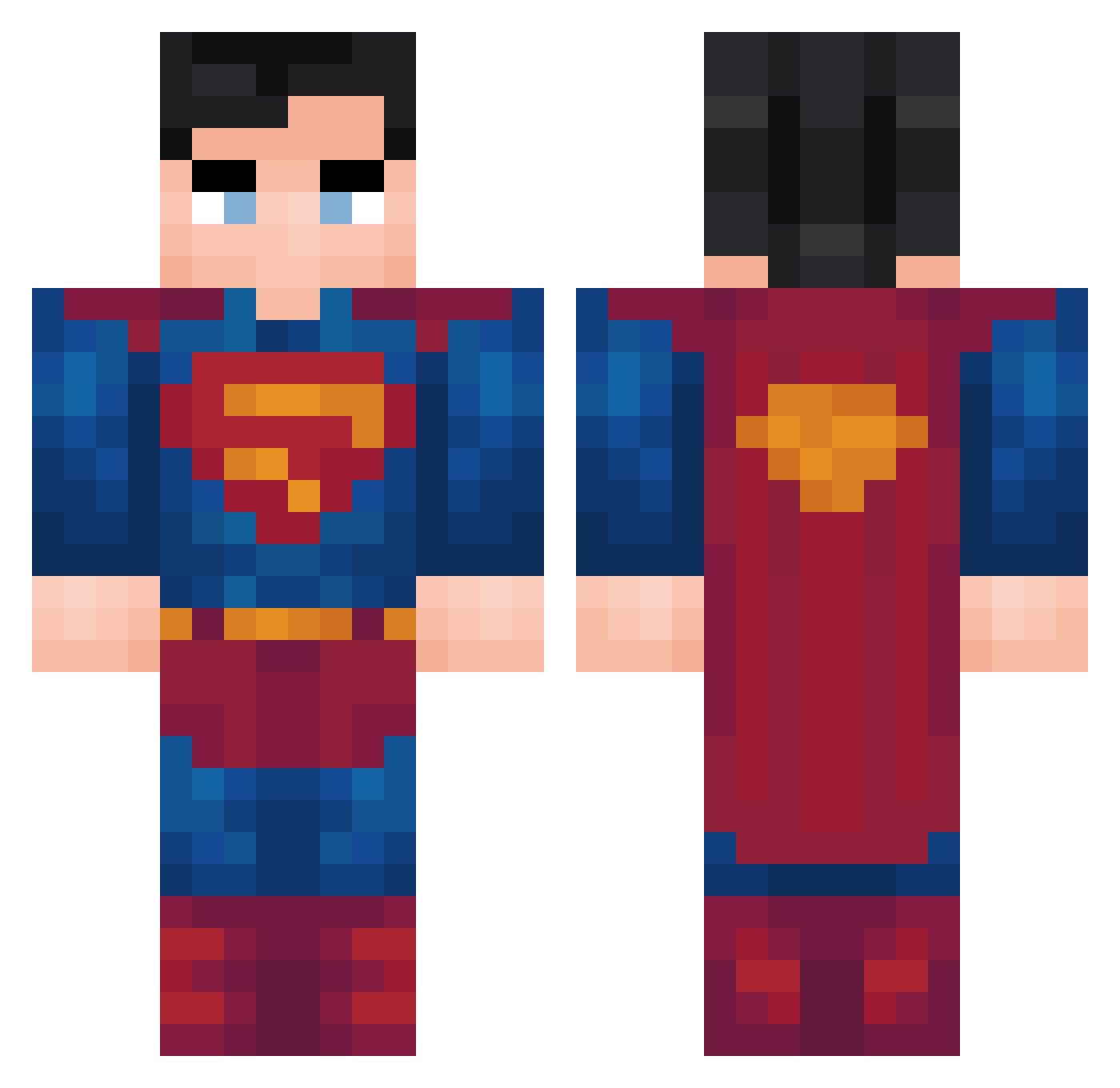 Kwngston Minecraft skin, front and back view