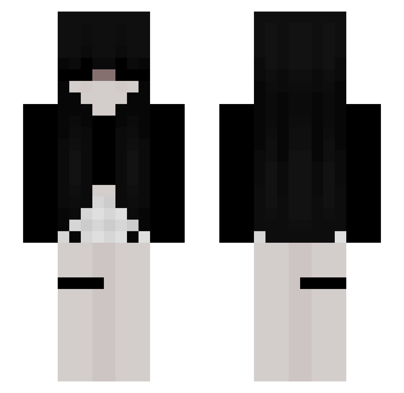 Siezee Minecraft skin, front and back view