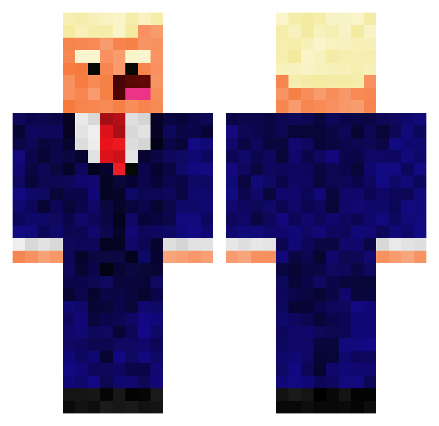 SalaMAD Minecraft skin, front and back view