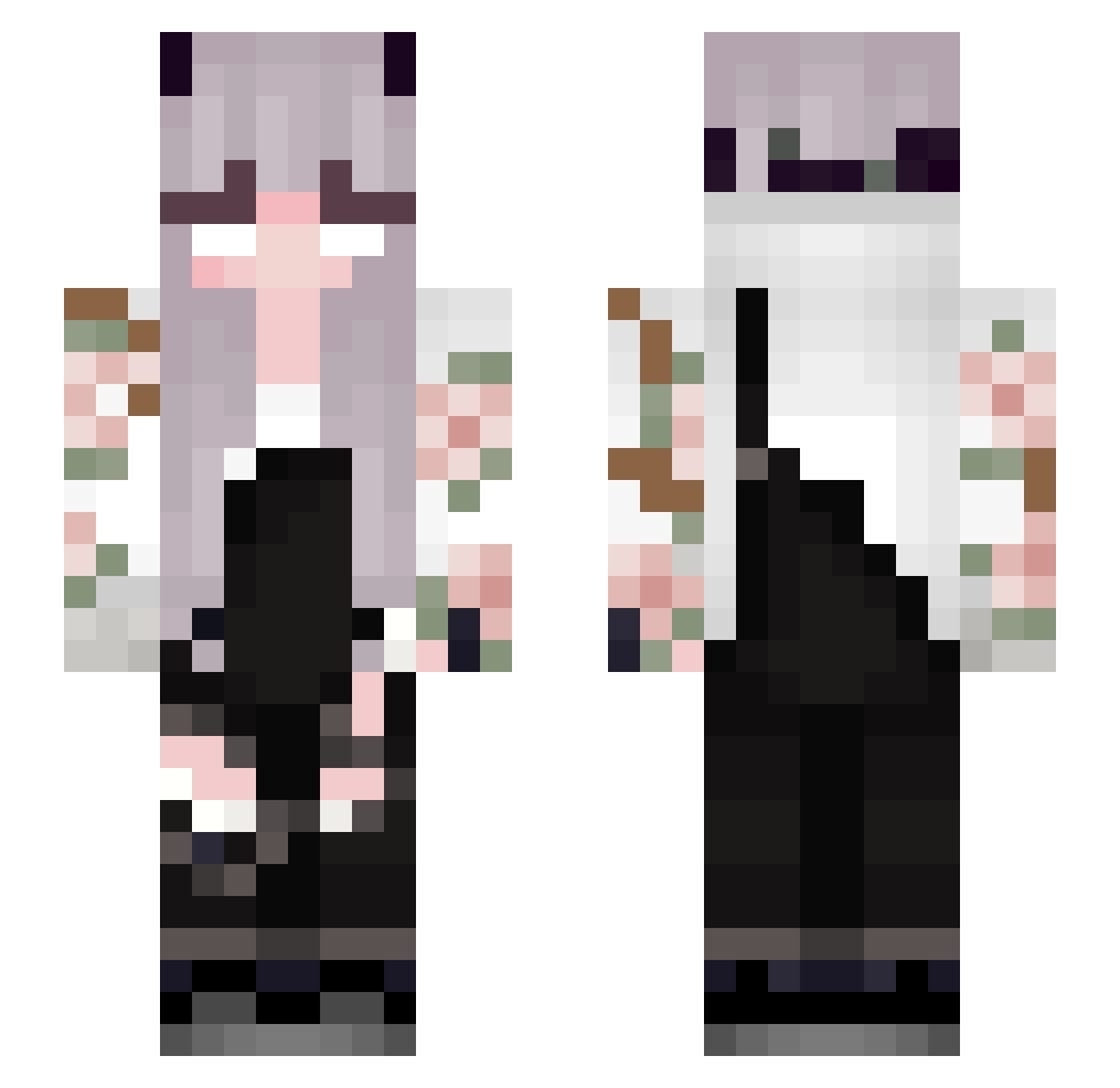 Zuzu_U_ Minecraft skin, front and back view