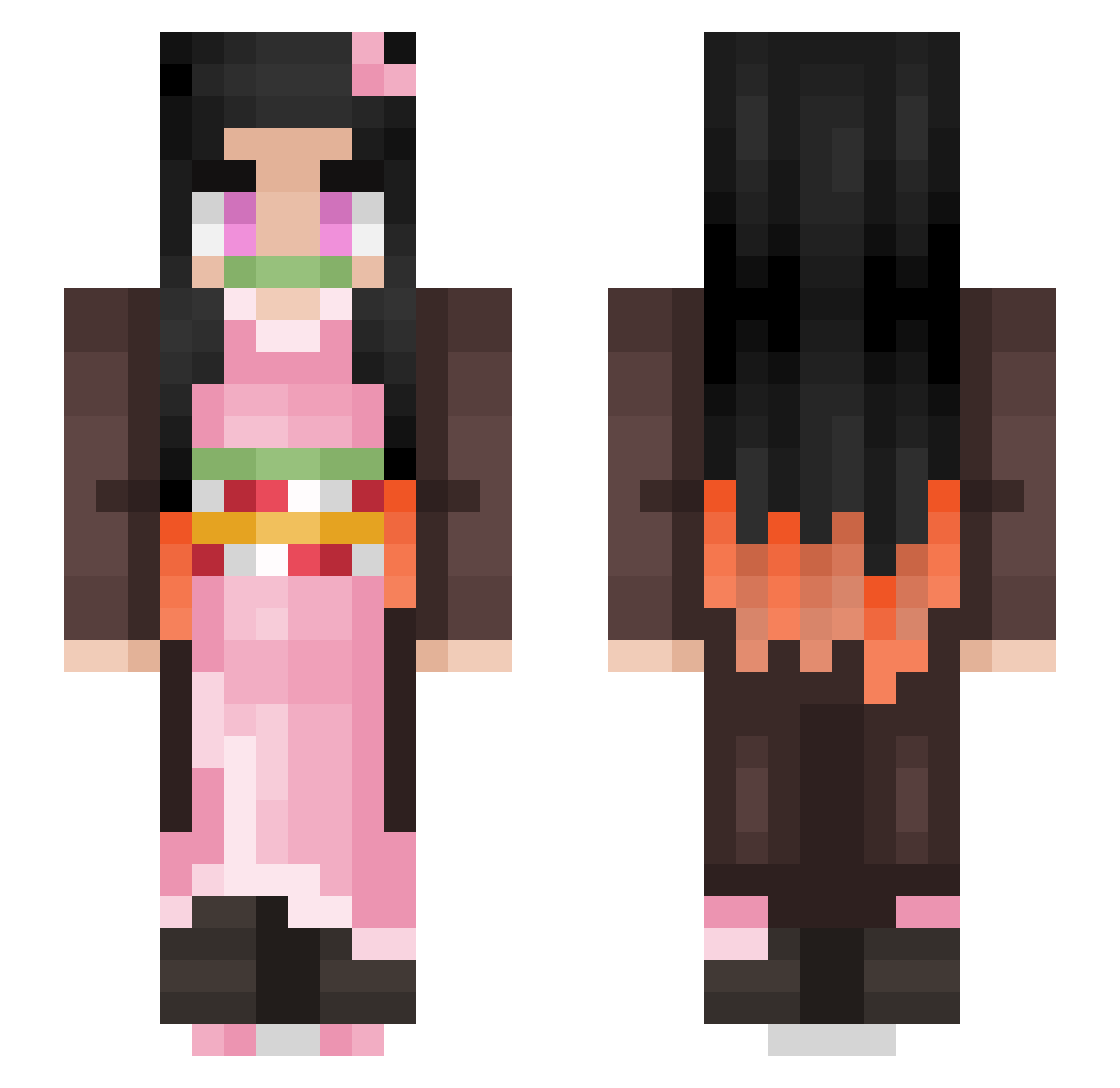 Frimost59 Minecraft skin, front and back view