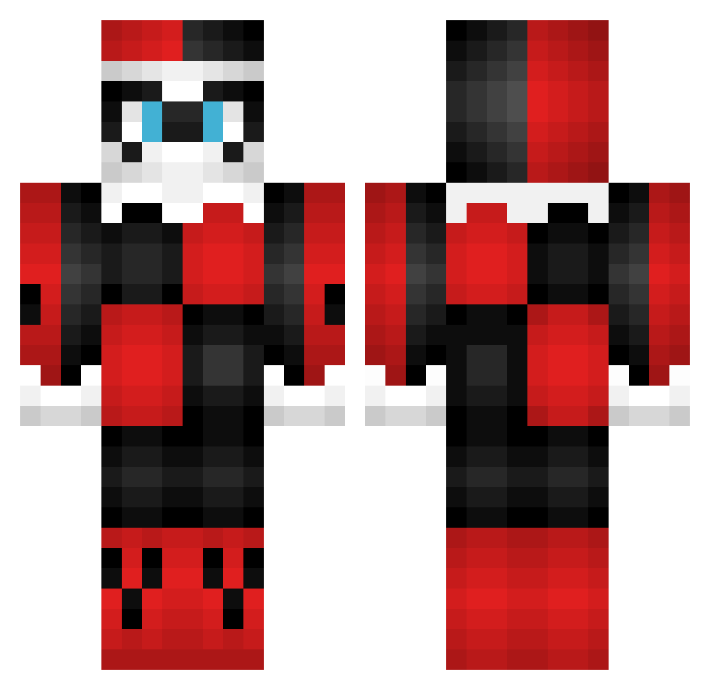 Morganite Minecraft skin, front and back view