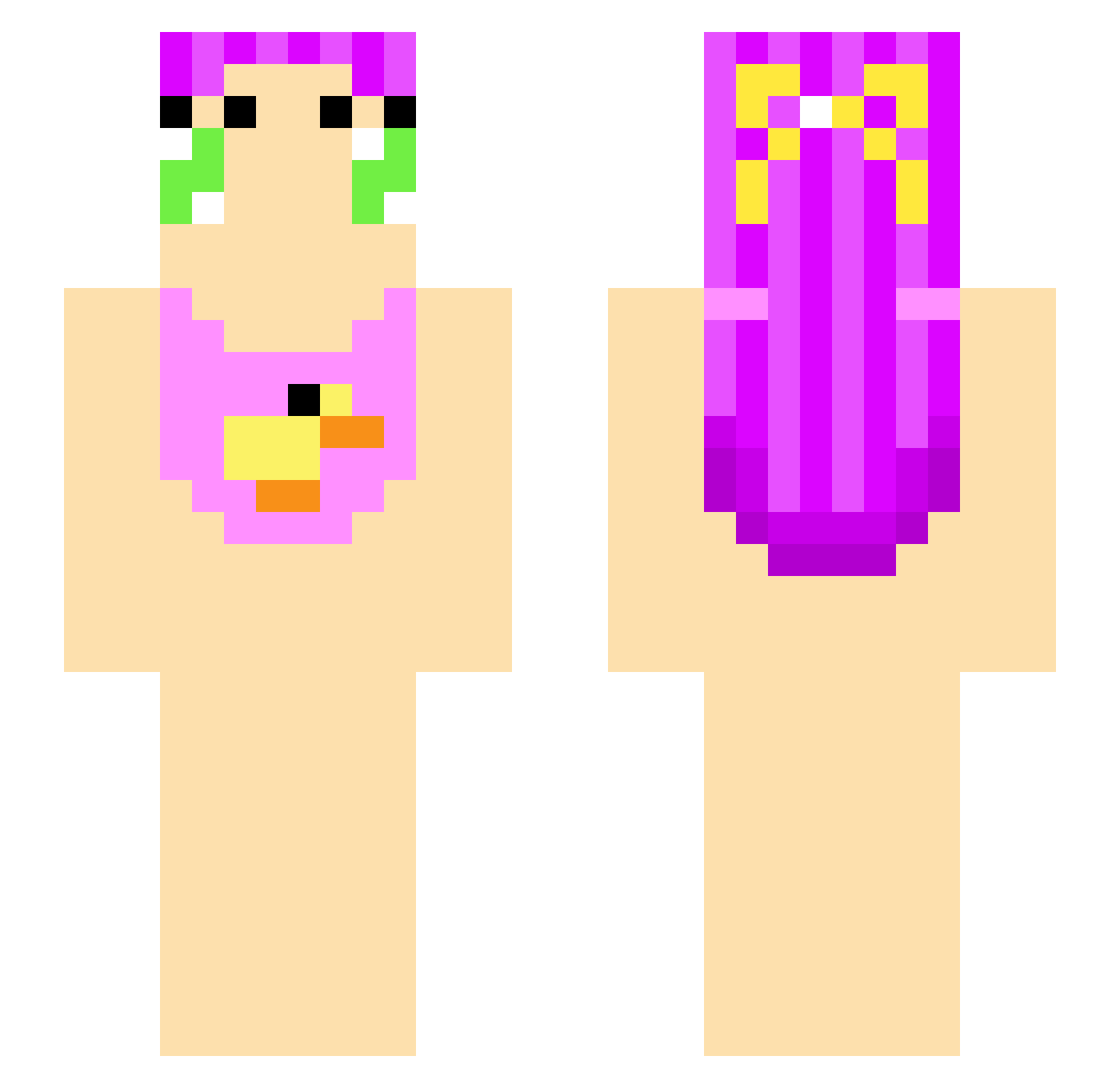 Urdu_Cornices Minecraft skin, front and back view
