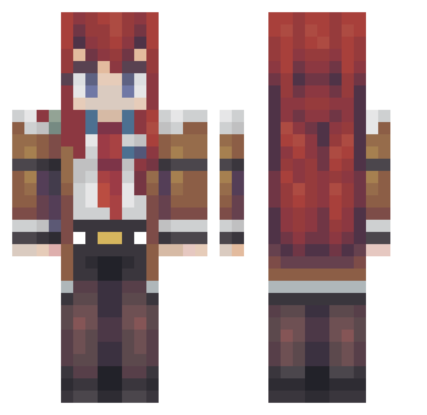Remibas Minecraft skin, front and back view