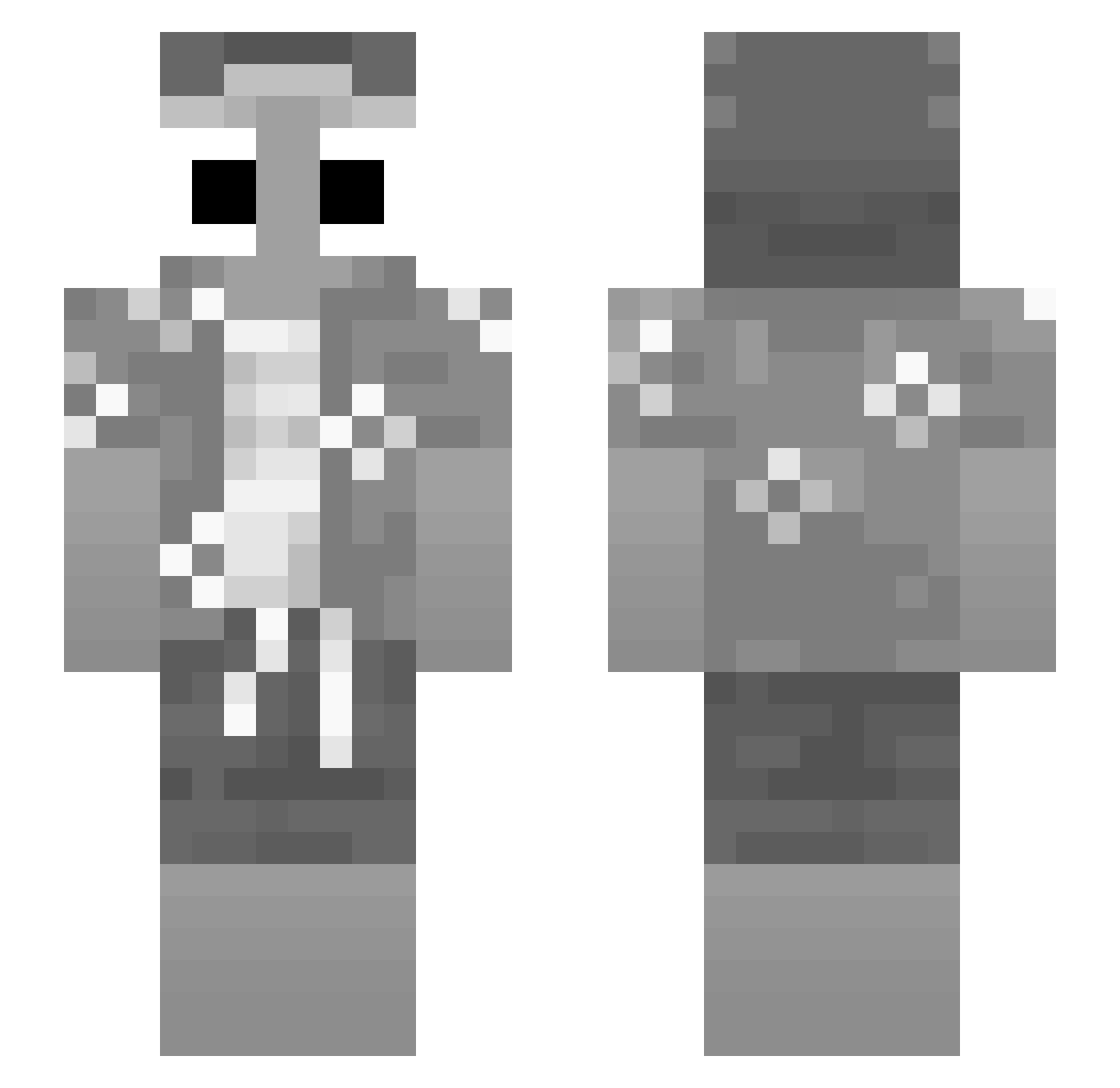 romithe Minecraft skin, front and back view