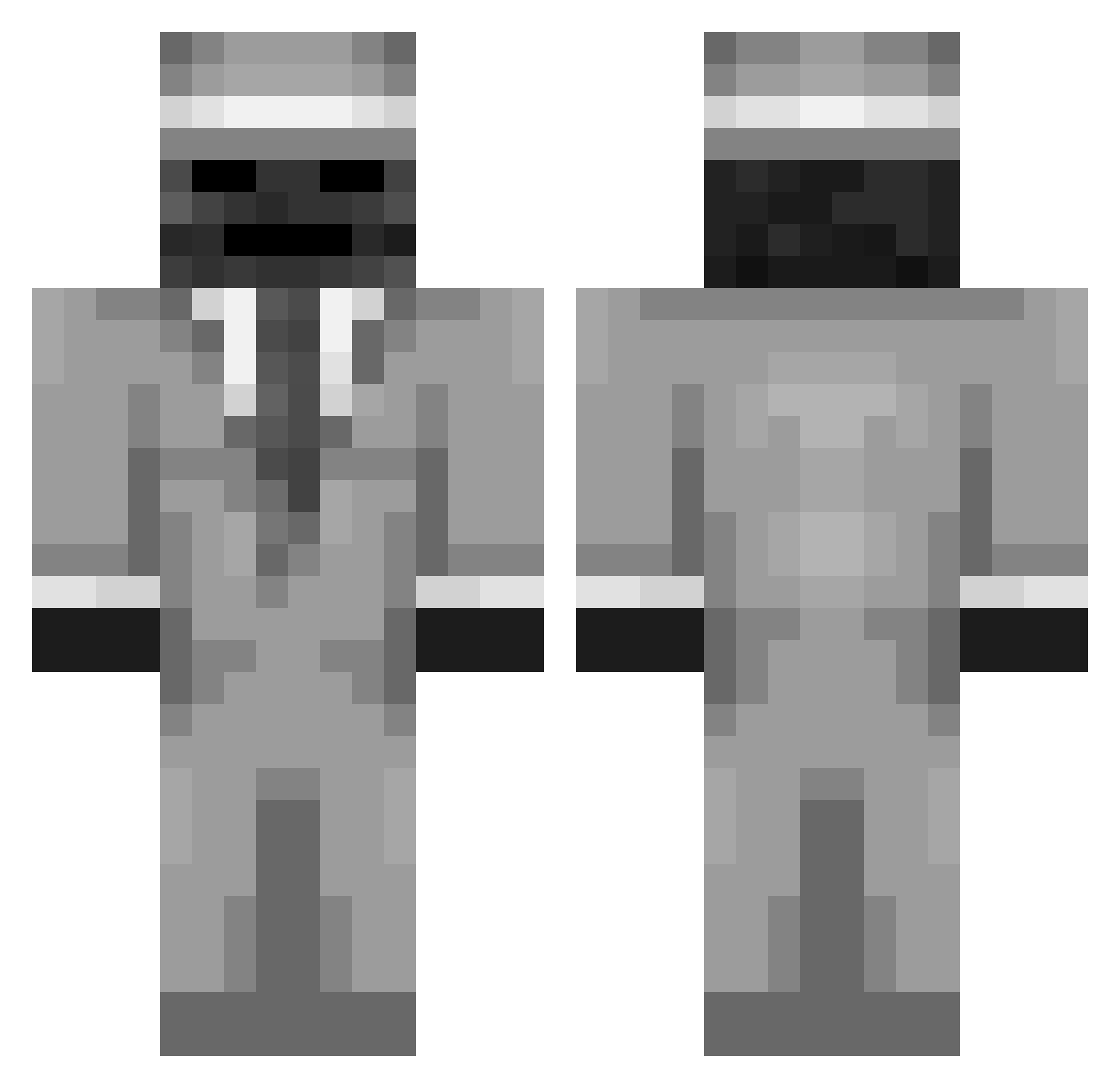 Nomad_of Minecraft skin, front and back view
