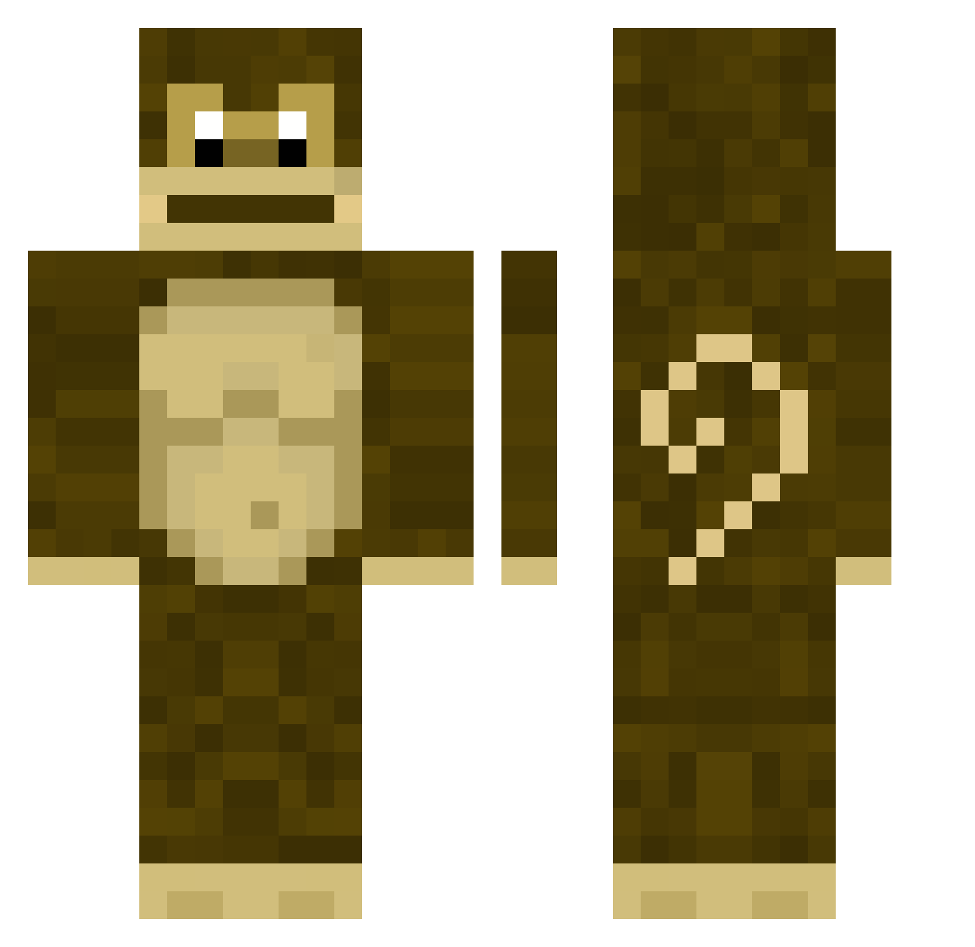 MasterSi Minecraft skin, front and back view