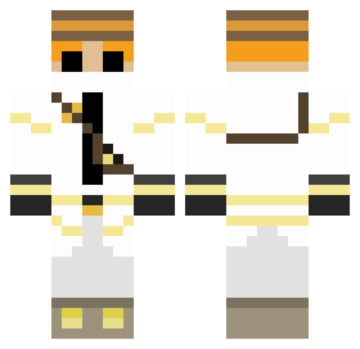 TZEmeh Minecraft skin, front and back view