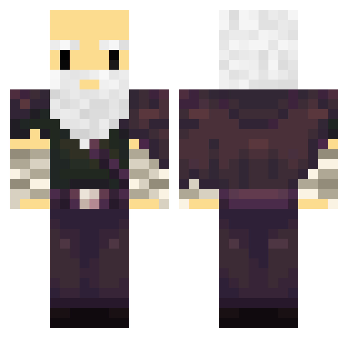 Tomlencia Minecraft skin, front and back view