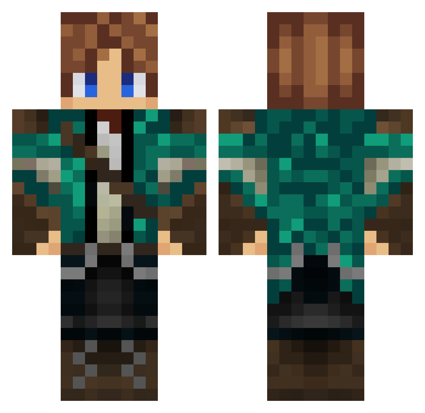 SgtBigFloppy Minecraft skin, front and back view