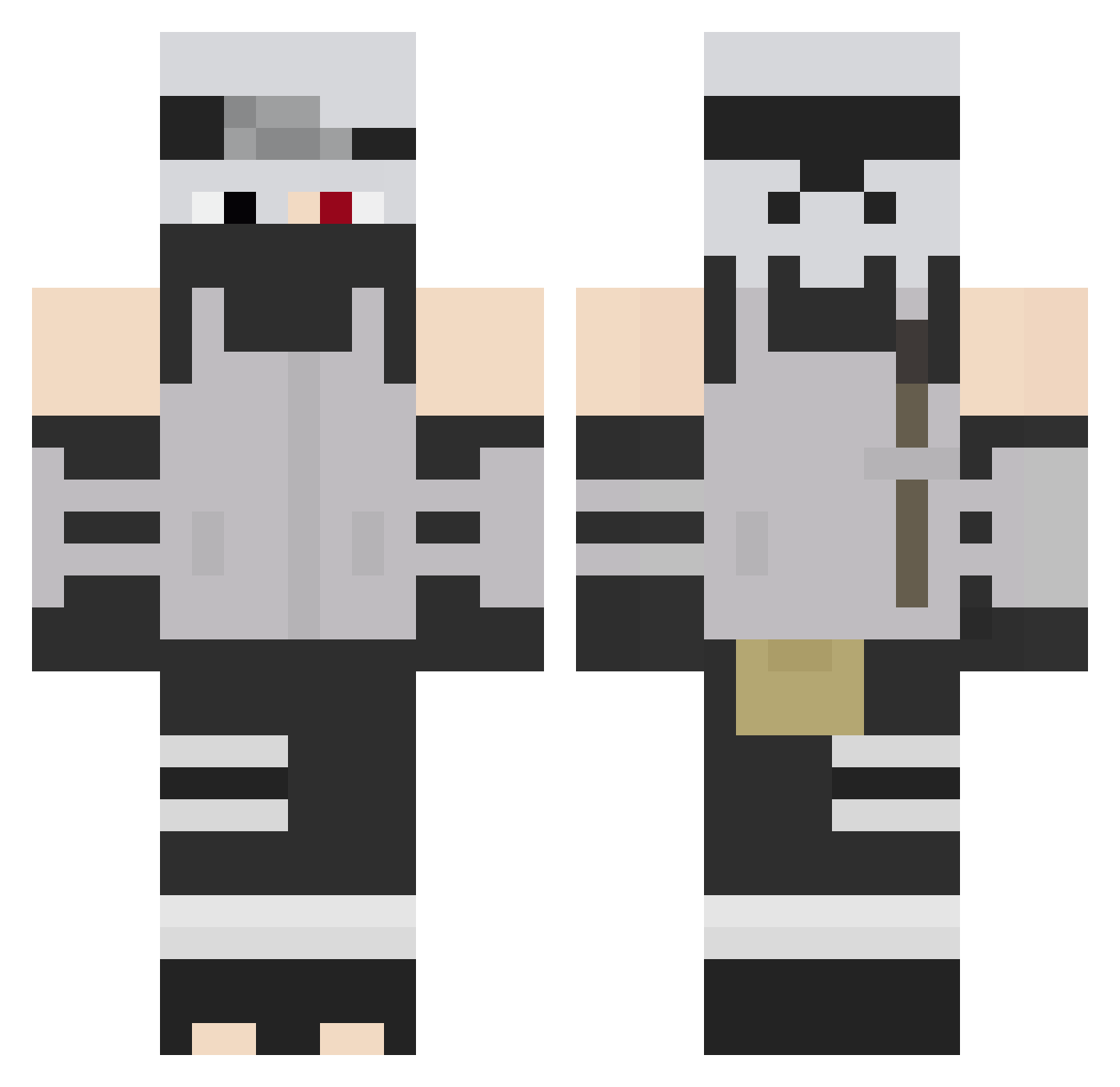 Waayzer Minecraft skin, front and back view