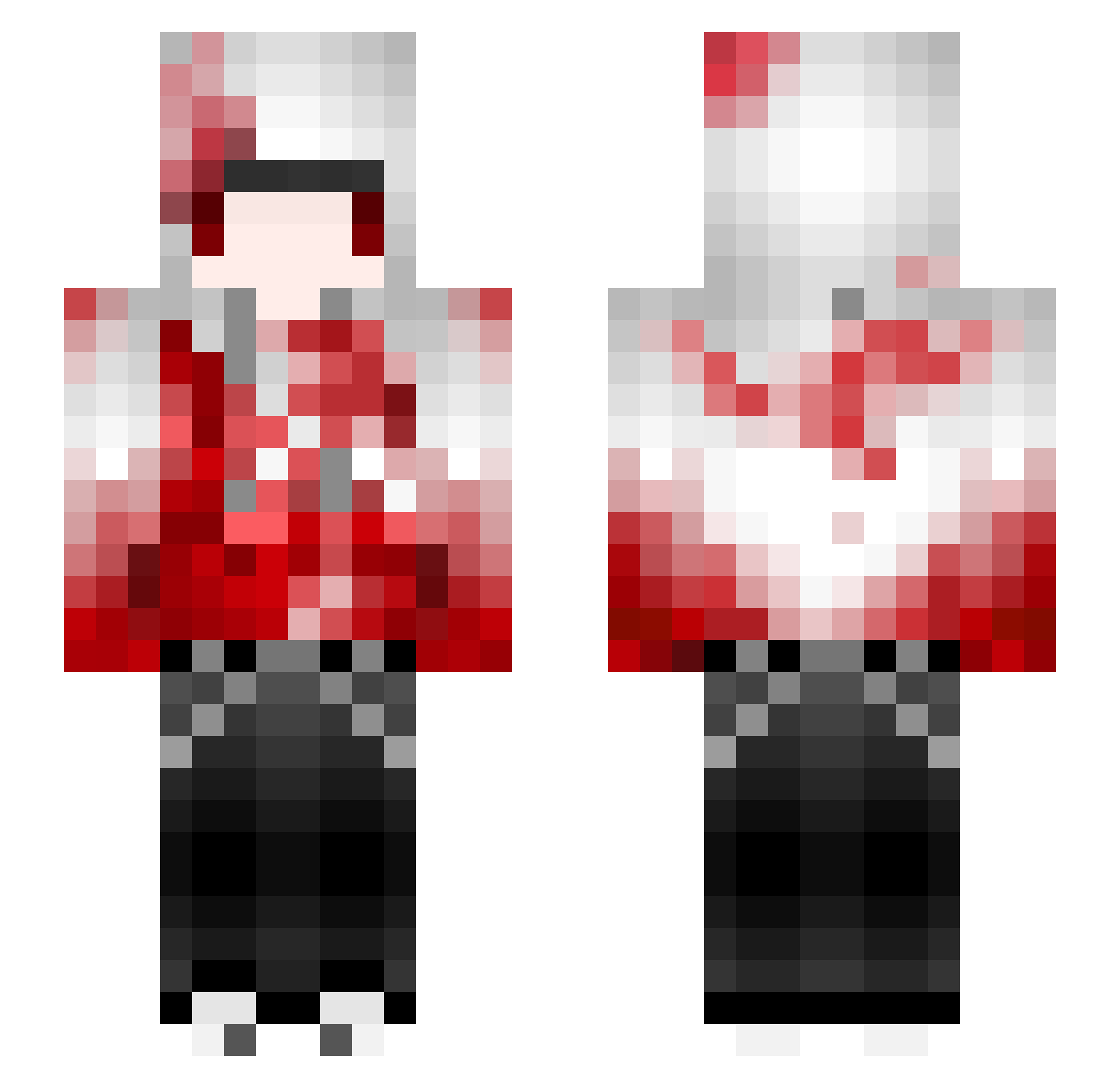 Lumistarbun Minecraft skin, front and back view