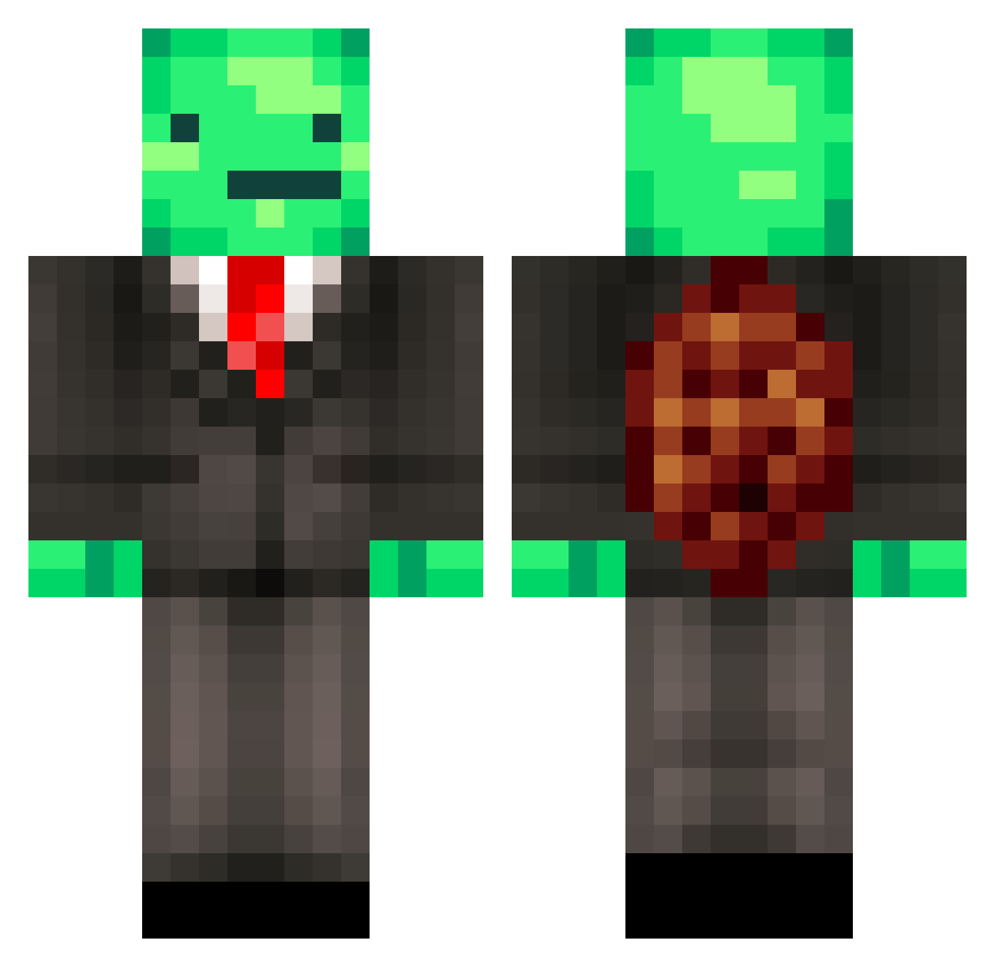 Jurjac Minecraft skin, front and back view