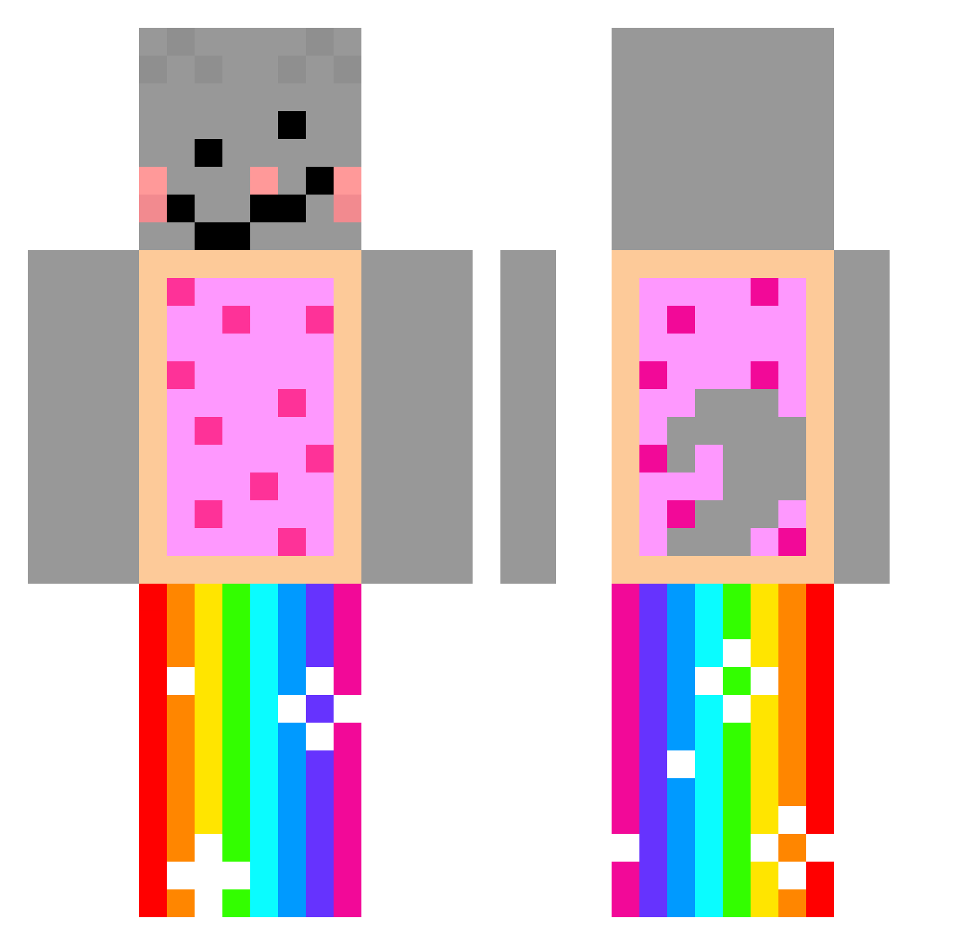 tegantheveagan Minecraft skin, front and back view