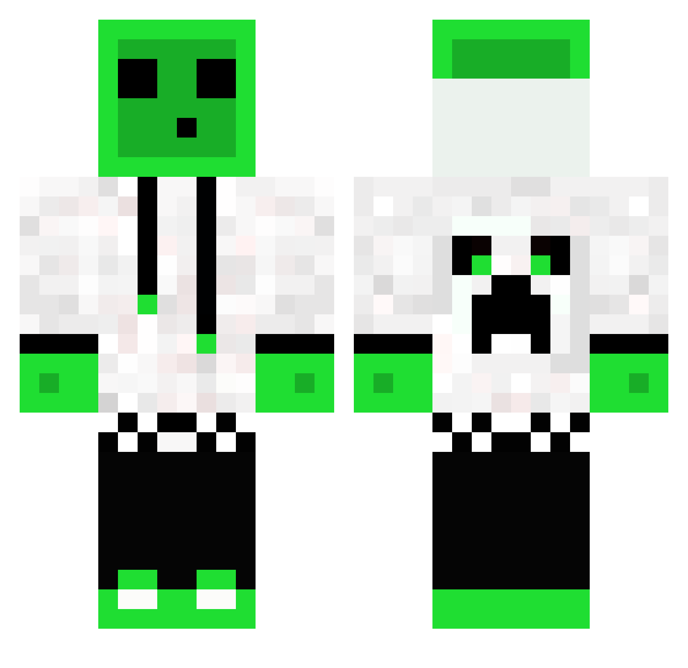 Vincekronos Minecraft skin, front and back view