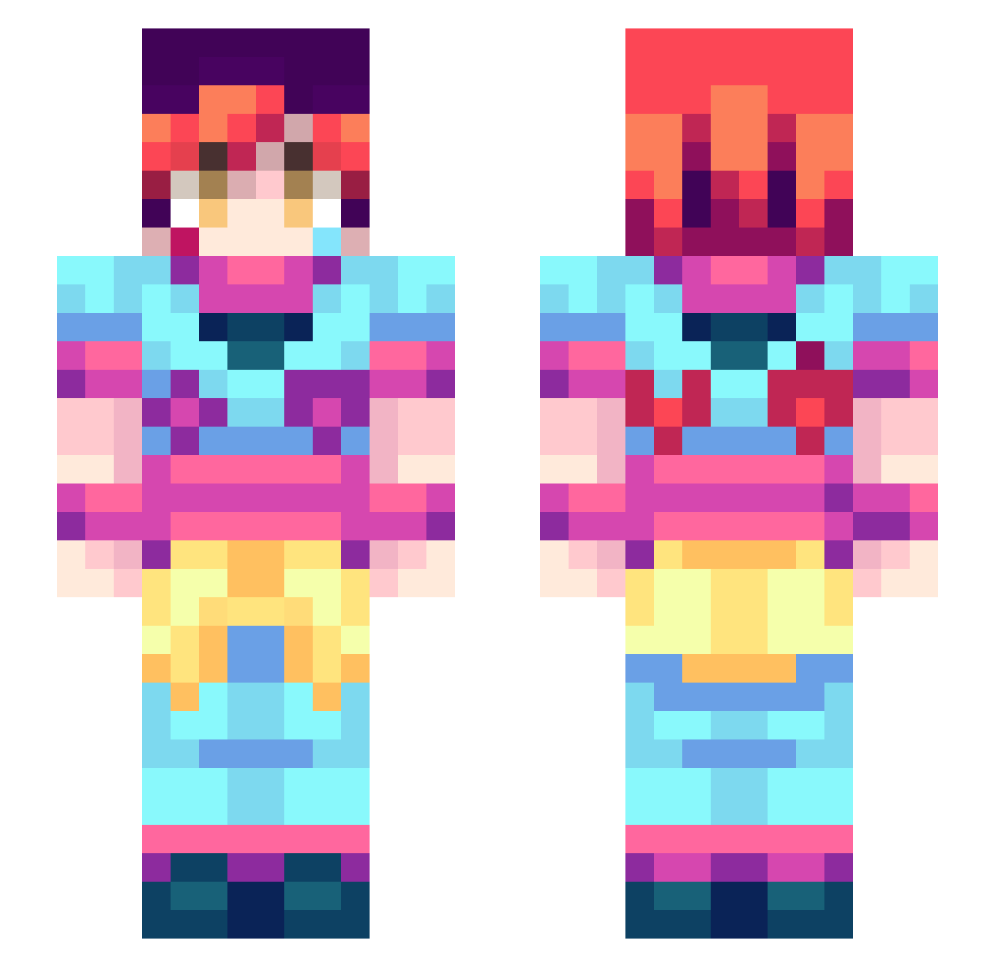 DaveUnderhill Minecraft skin, front and back view