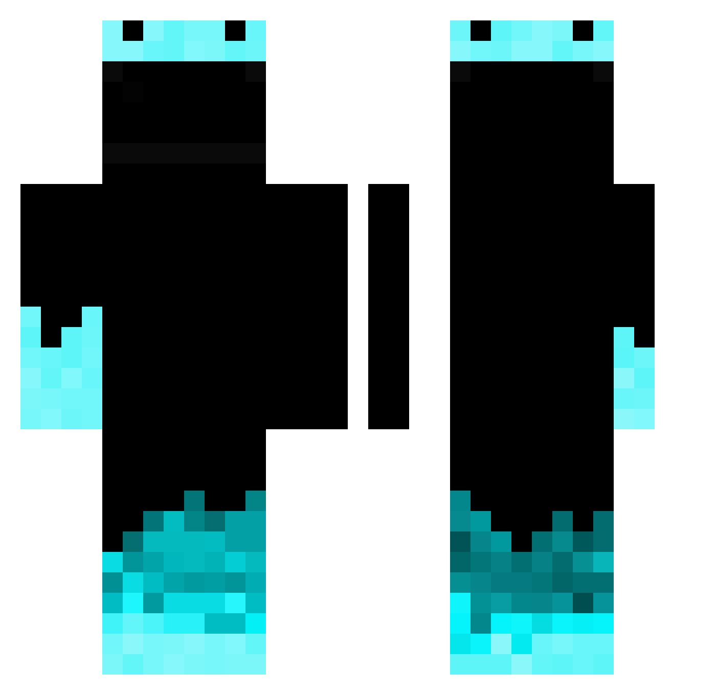 SWEATINGIN4K Minecraft skin, front and back view