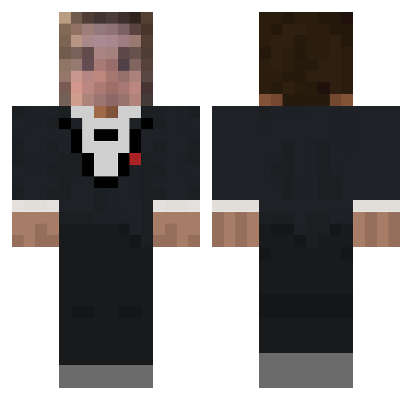 Pob_Nob Minecraft skin, front and back view