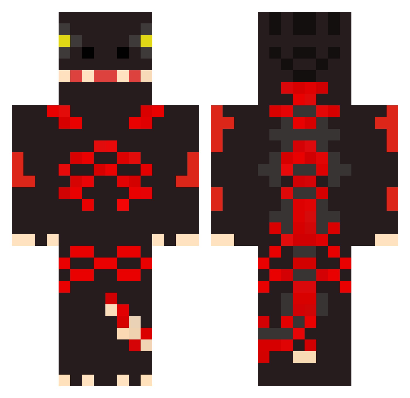 cromme Minecraft skin, front and back view