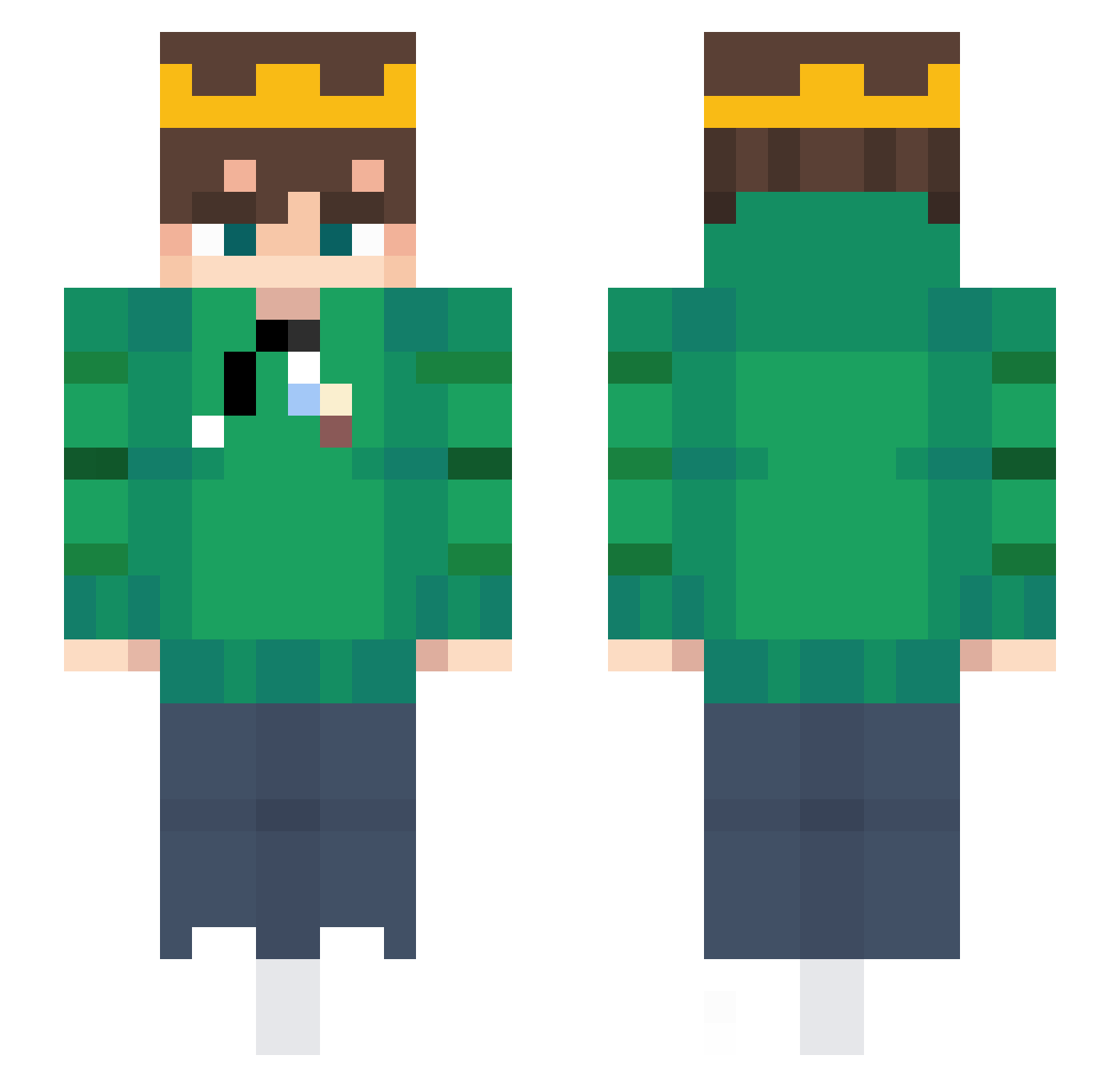 DSMIS Minecraft skin, front and back view