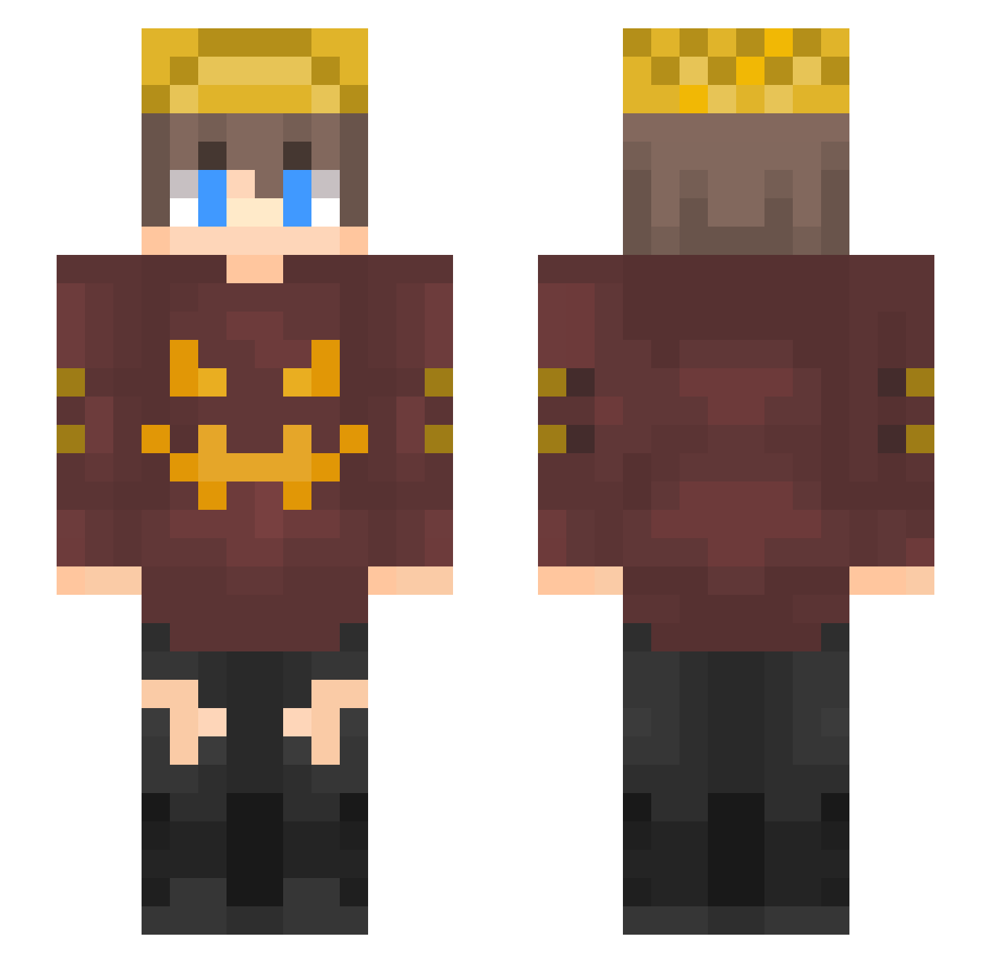 syonbenkozoudaze Minecraft skin, front and back view