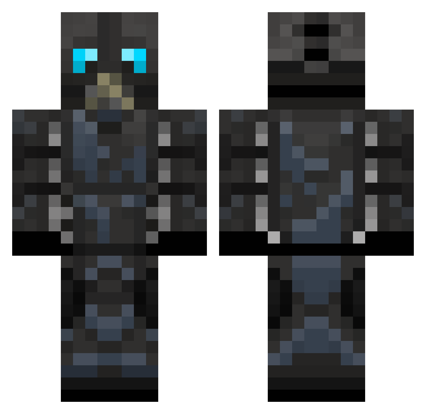 Military Minecraft skin, front and back view