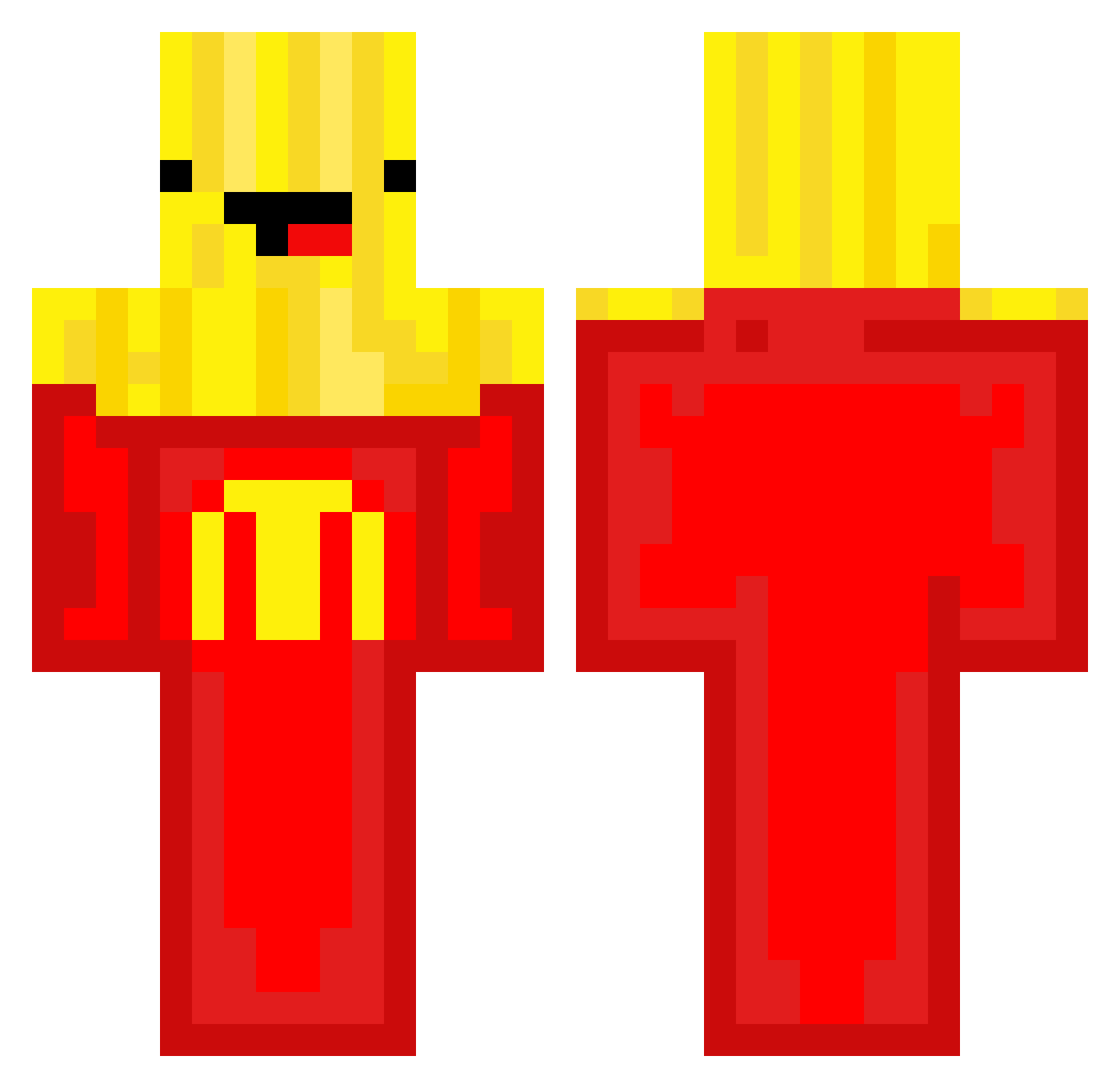 BatataGostozar Minecraft skin, front and back view