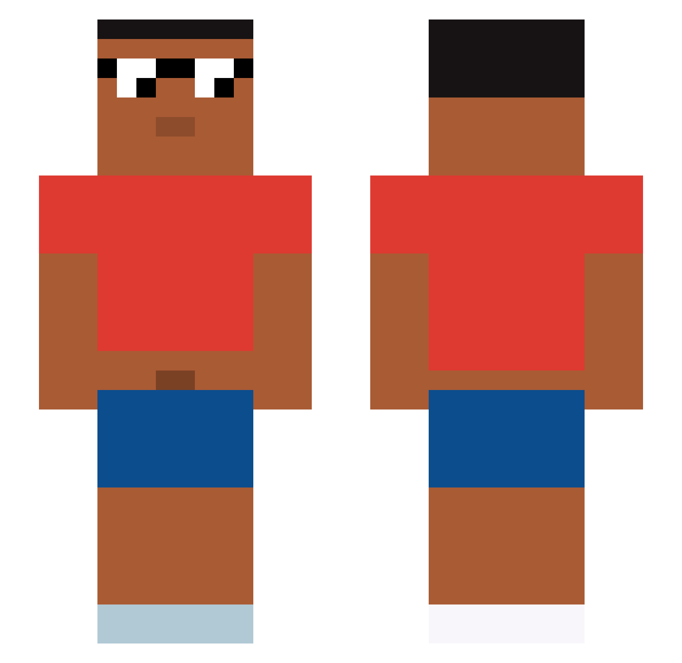 Jagoda007 Minecraft skin, front and back view