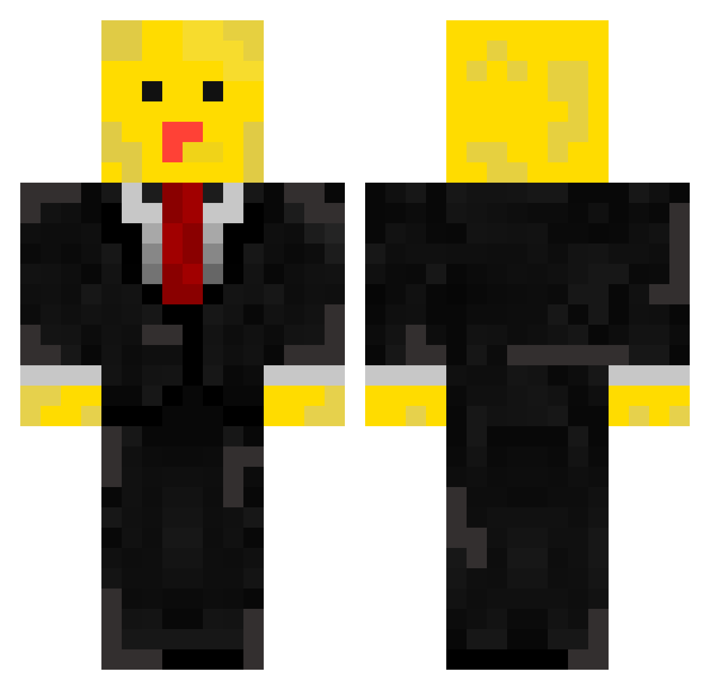 blink_12 Minecraft skin, front and back view