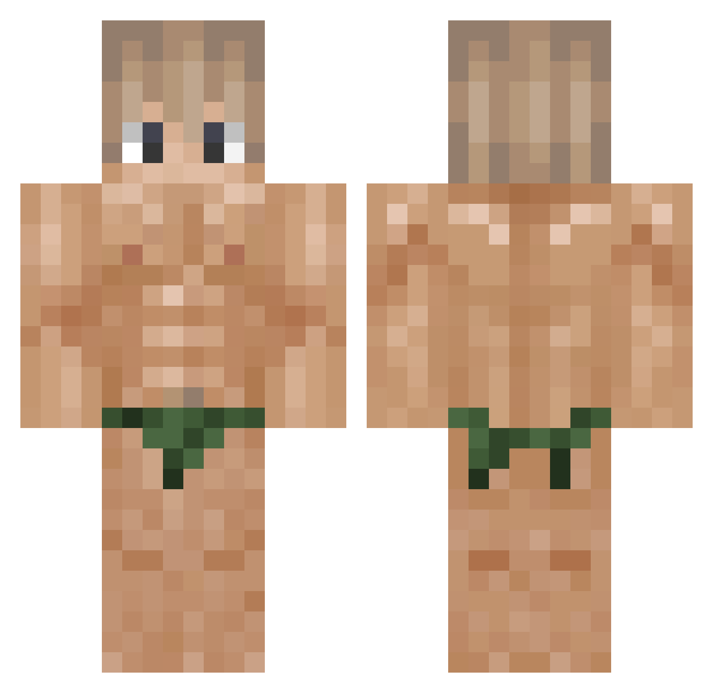 Dummy___ Minecraft skin, front and back view