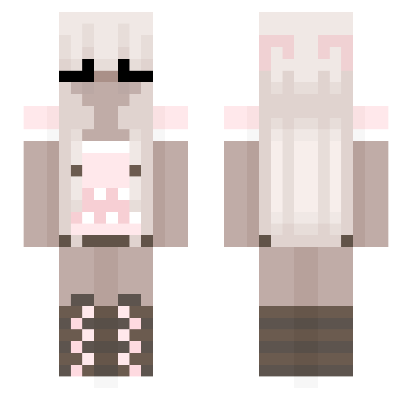 luvvKayt Minecraft skin, front and back view
