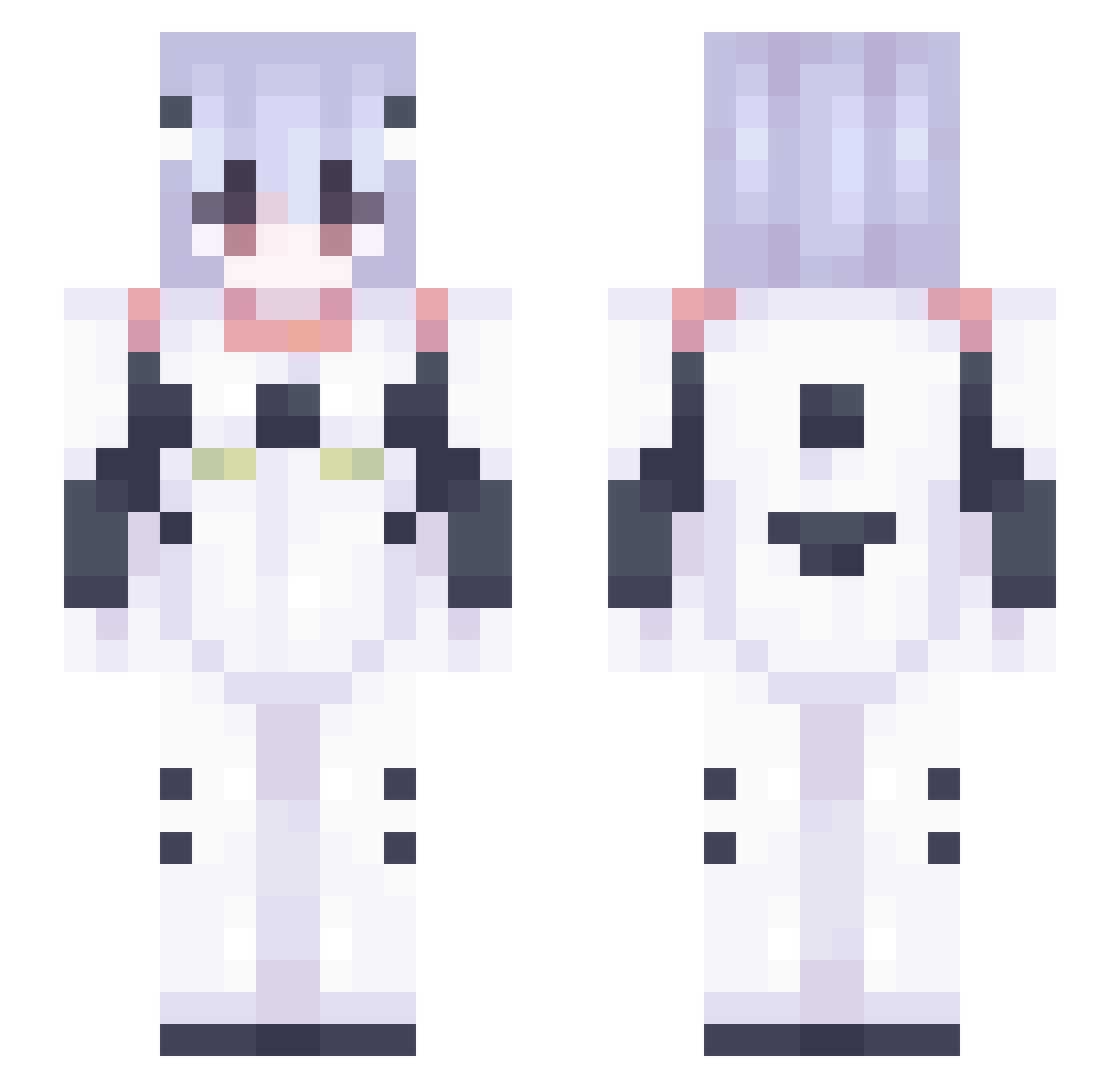 mothdivinity Minecraft skin, front and back view