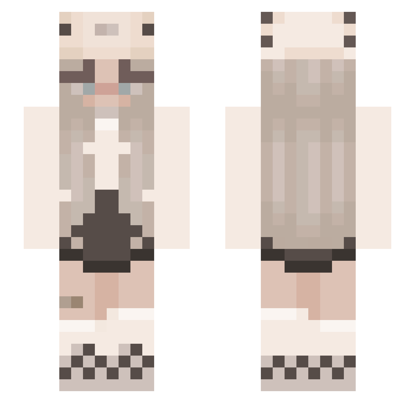 _Evos_ Minecraft skin, front and back view