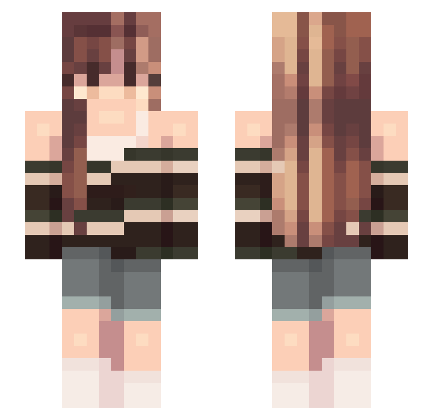 svnwillow Minecraft skin, front and back view