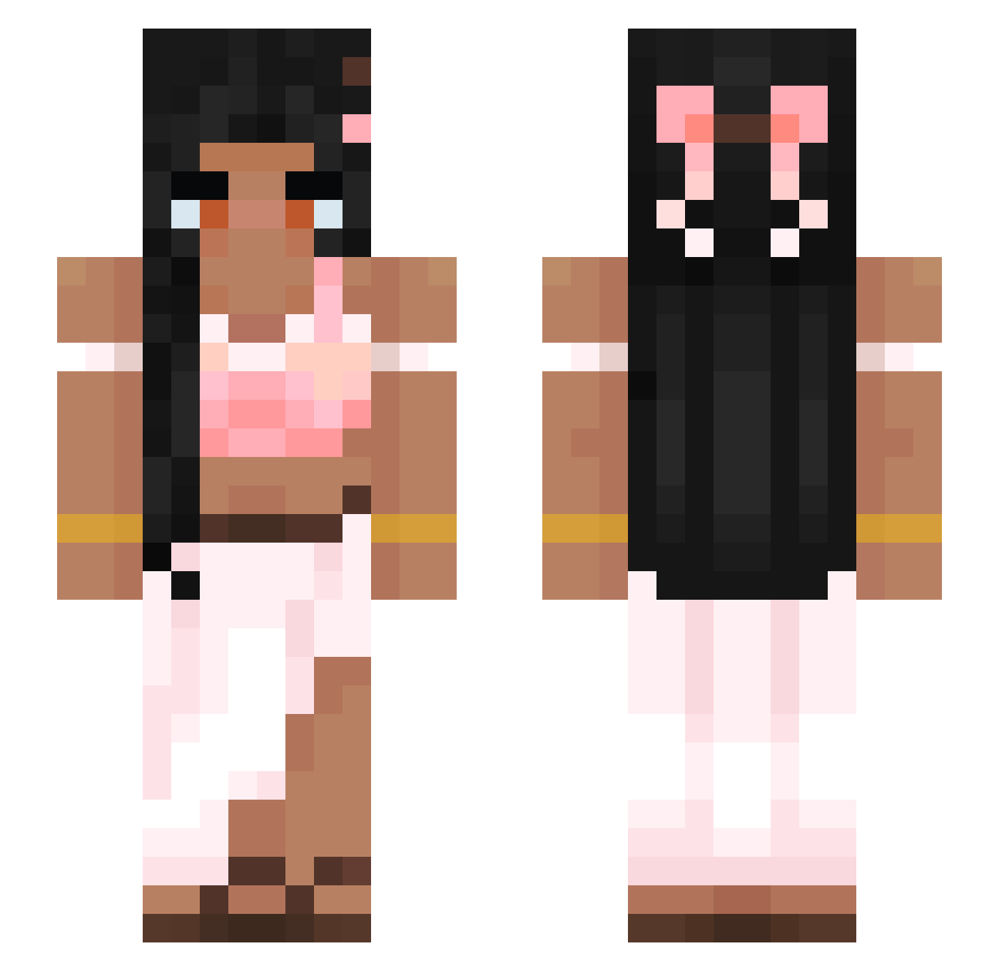 ultraviolett_x Minecraft skin, front and back view