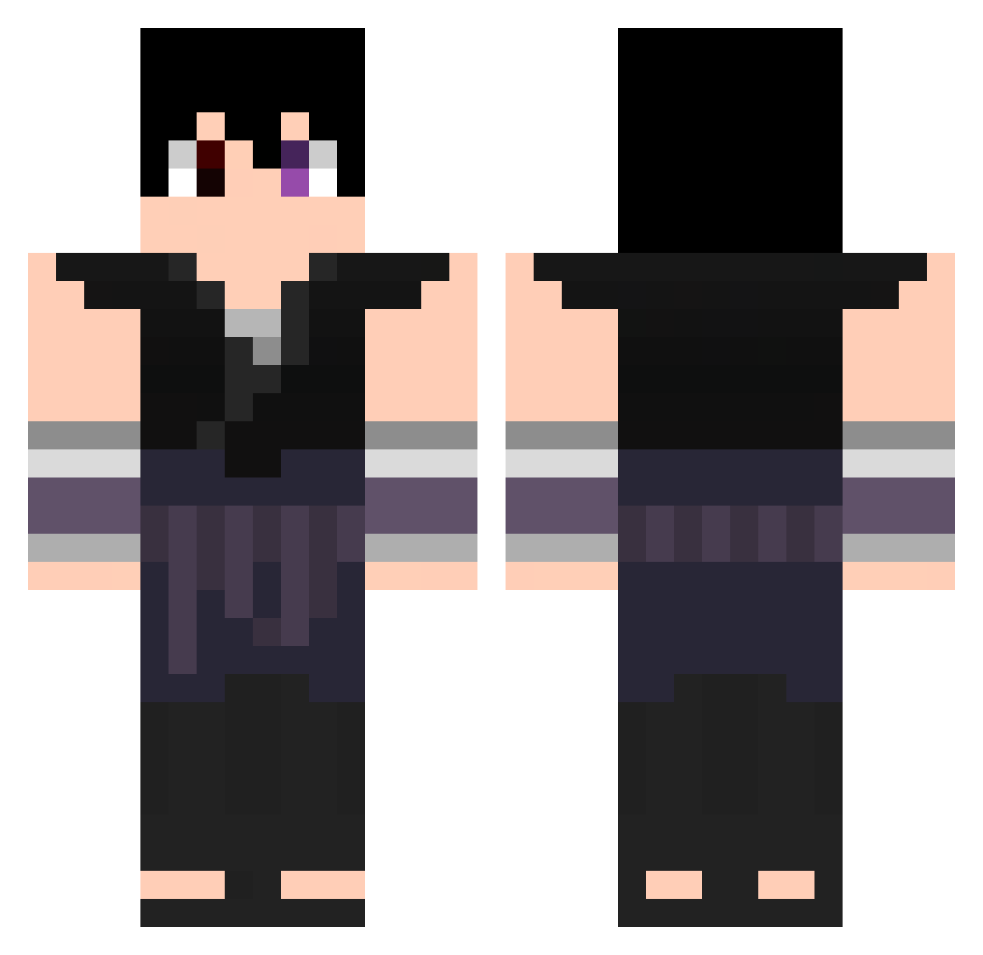 zfcp Minecraft skin, front and back view