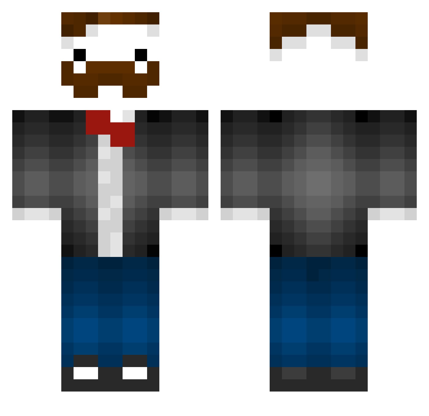Diversify Minecraft skin, front and back view