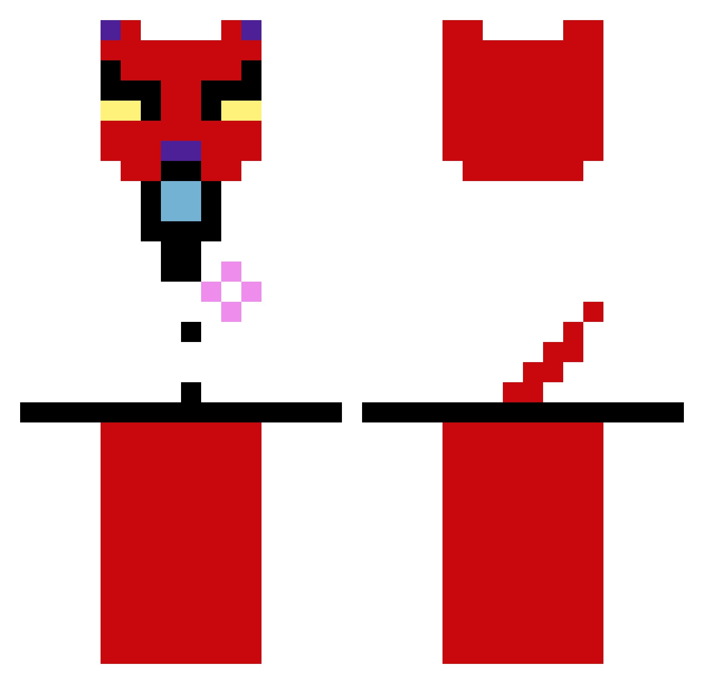 TRUKUTRUKU Minecraft skin, front and back view