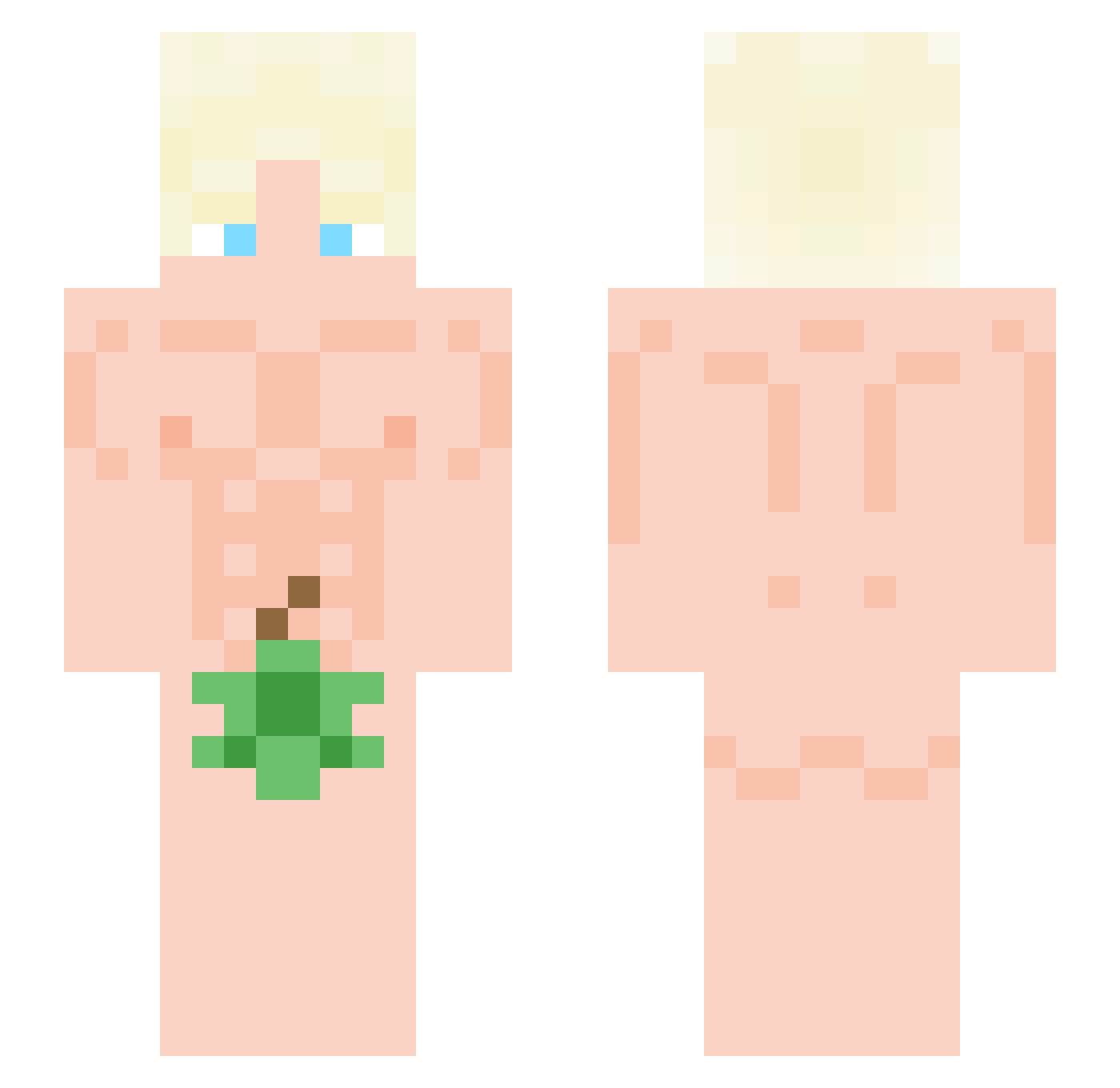 endlesslyoff Minecraft skin, front and back view