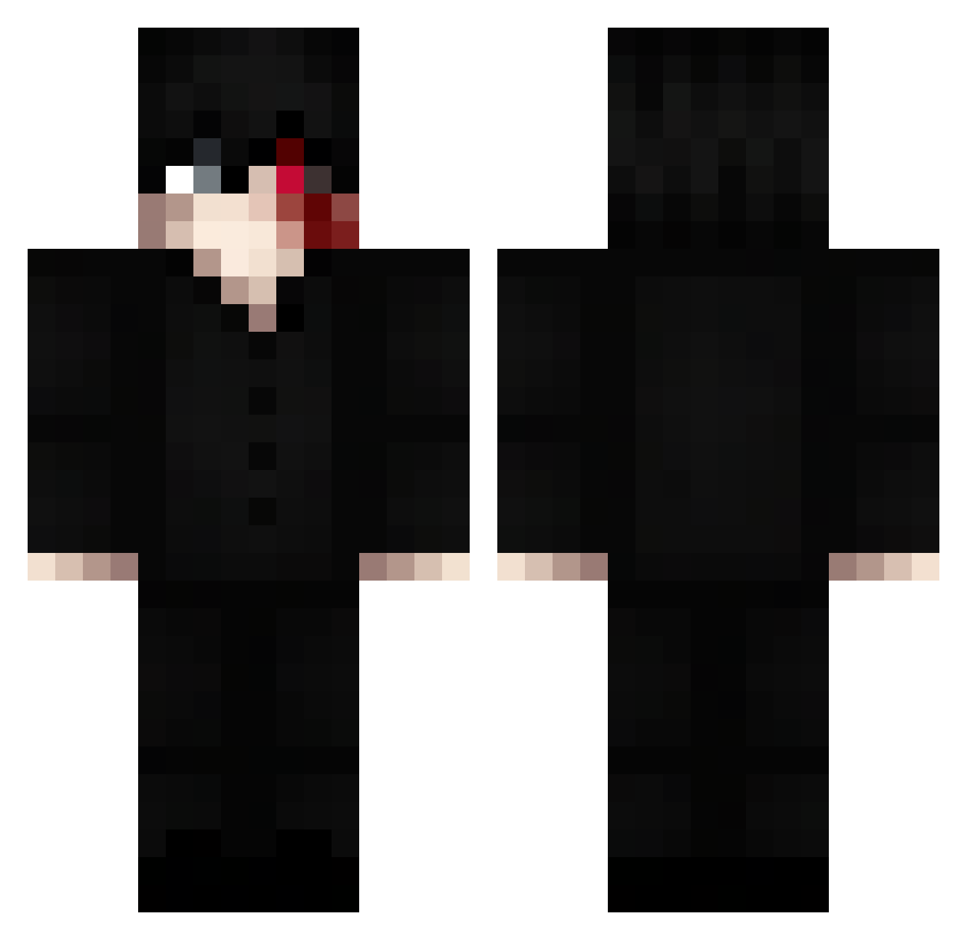 ZyrqenN Minecraft skin, front and back view