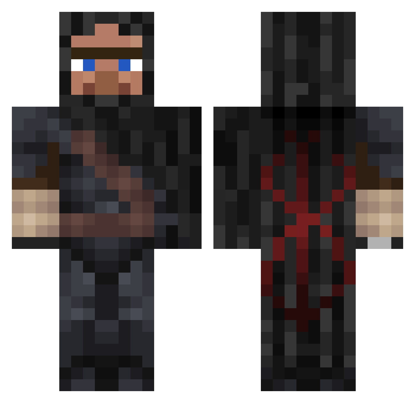 Timloxx Minecraft skin, front and back view