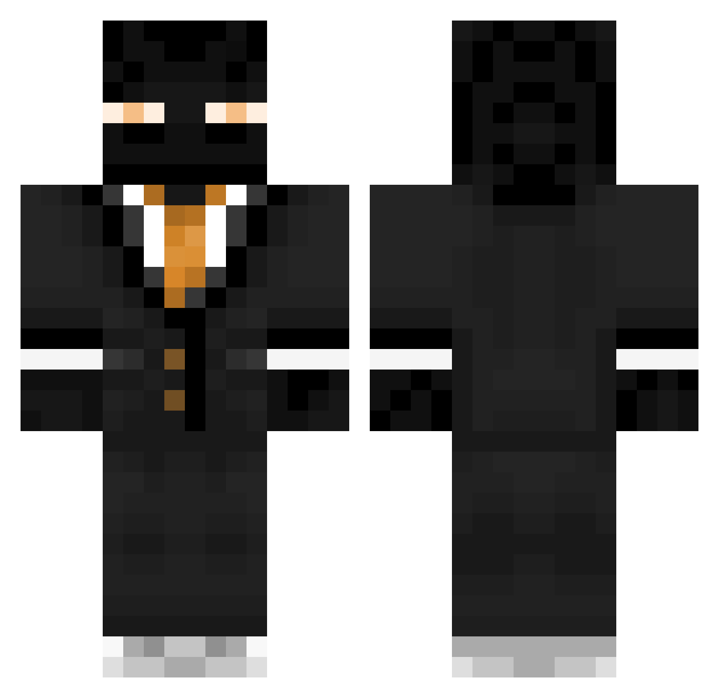 Viland58 Minecraft skin, front and back view