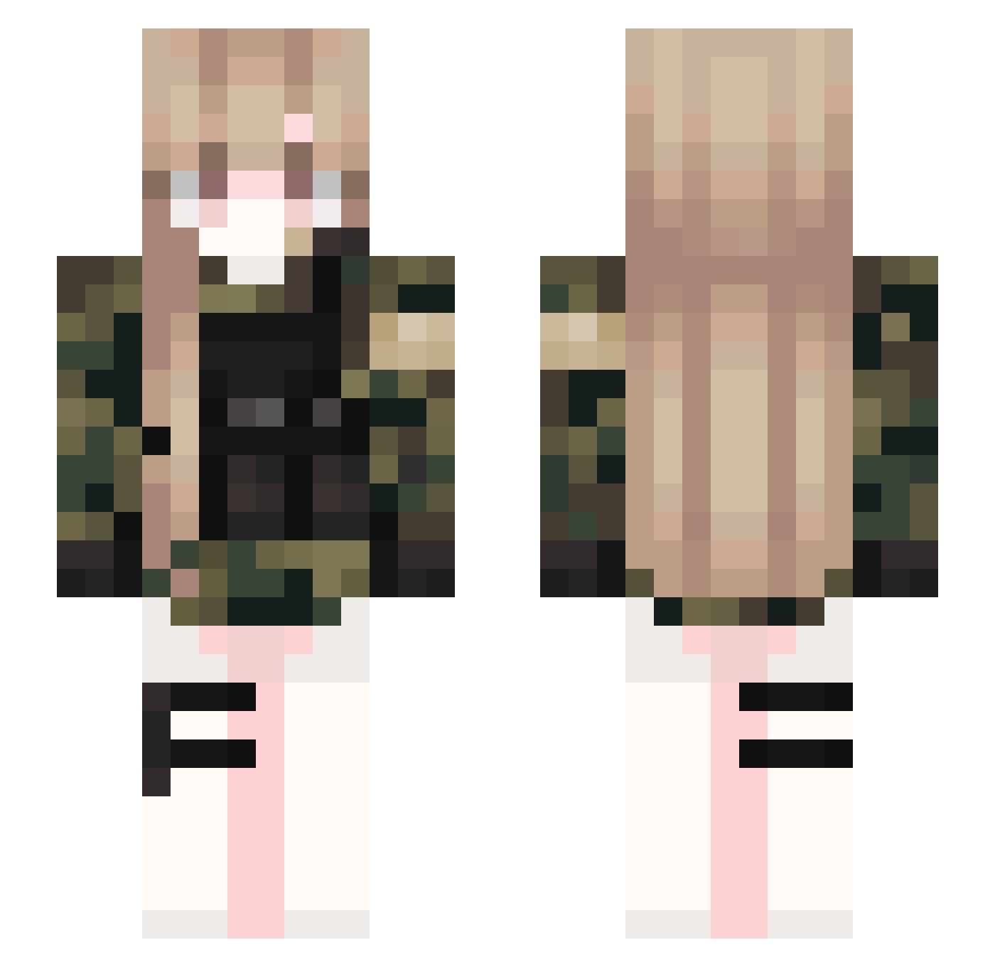 Likefirefly Minecraft skin, front and back view