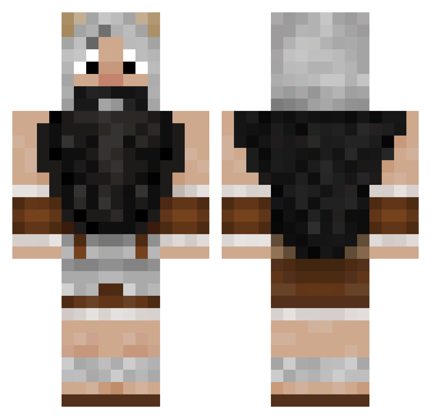 Nicolai_Master Minecraft skin, front and back view