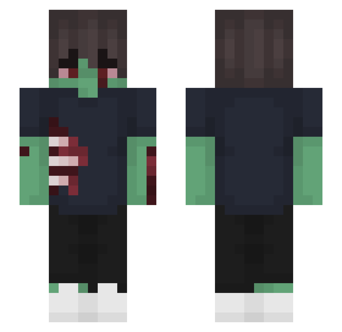 psudeoEmory Minecraft skin, front and back view