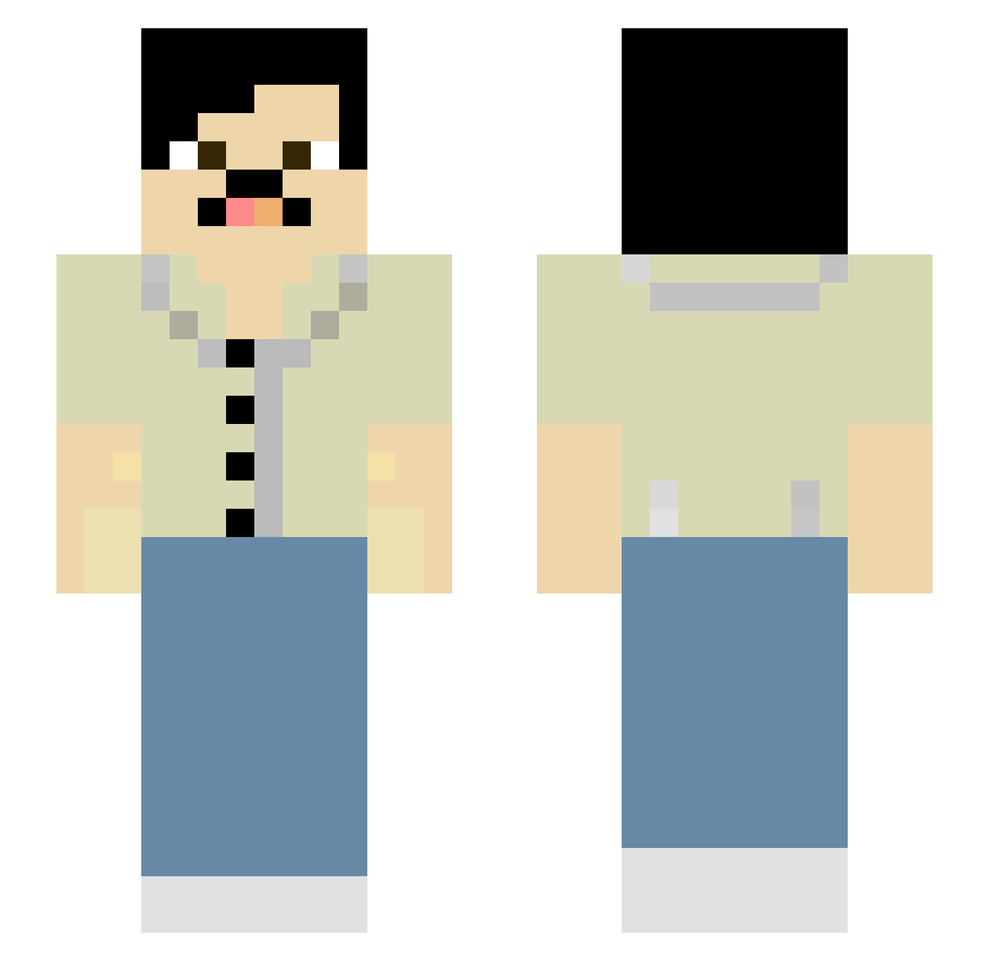 RostigerNagel333 Minecraft skin, front and back view