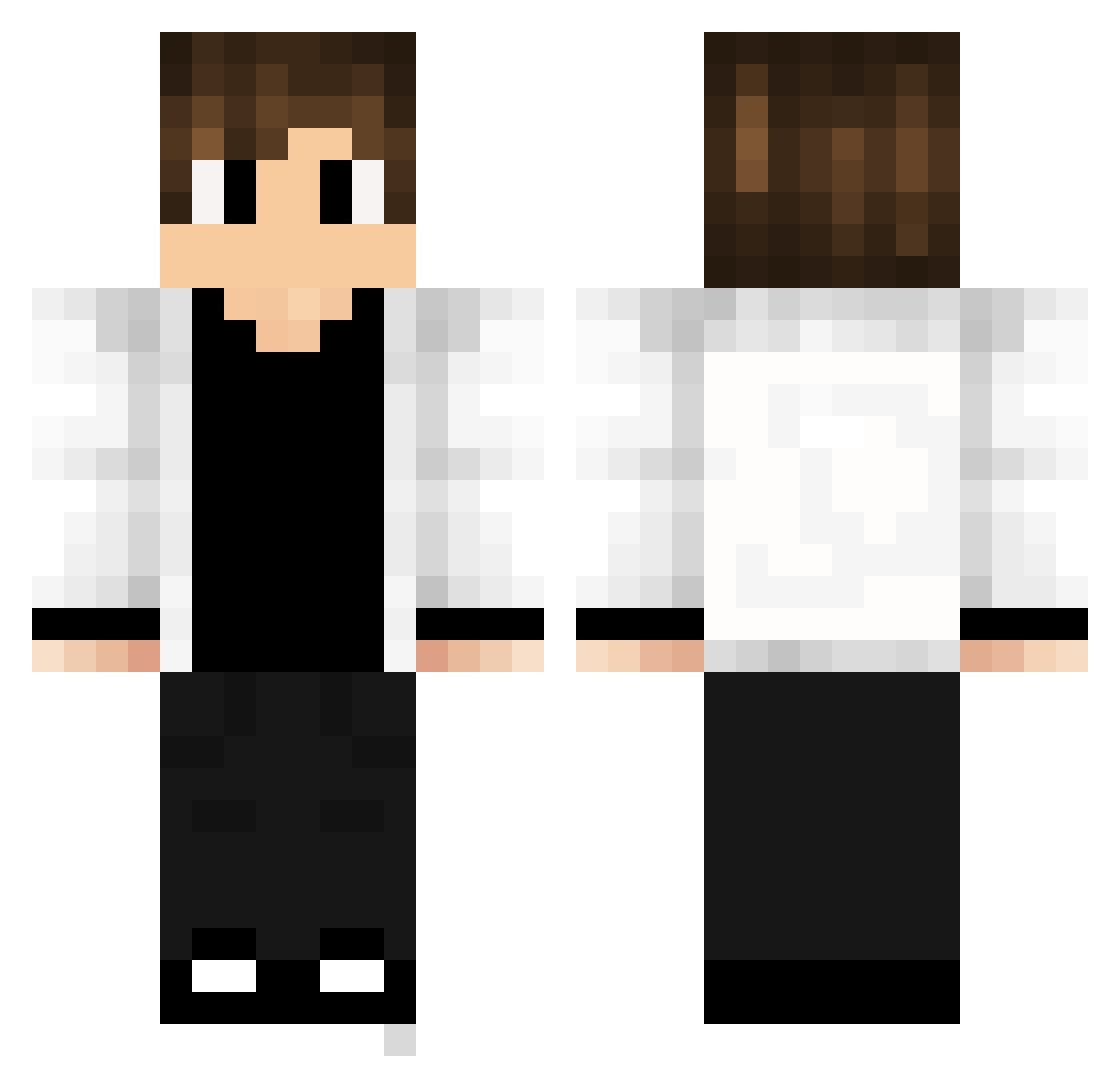 YarikGames536 Minecraft skin, front and back view